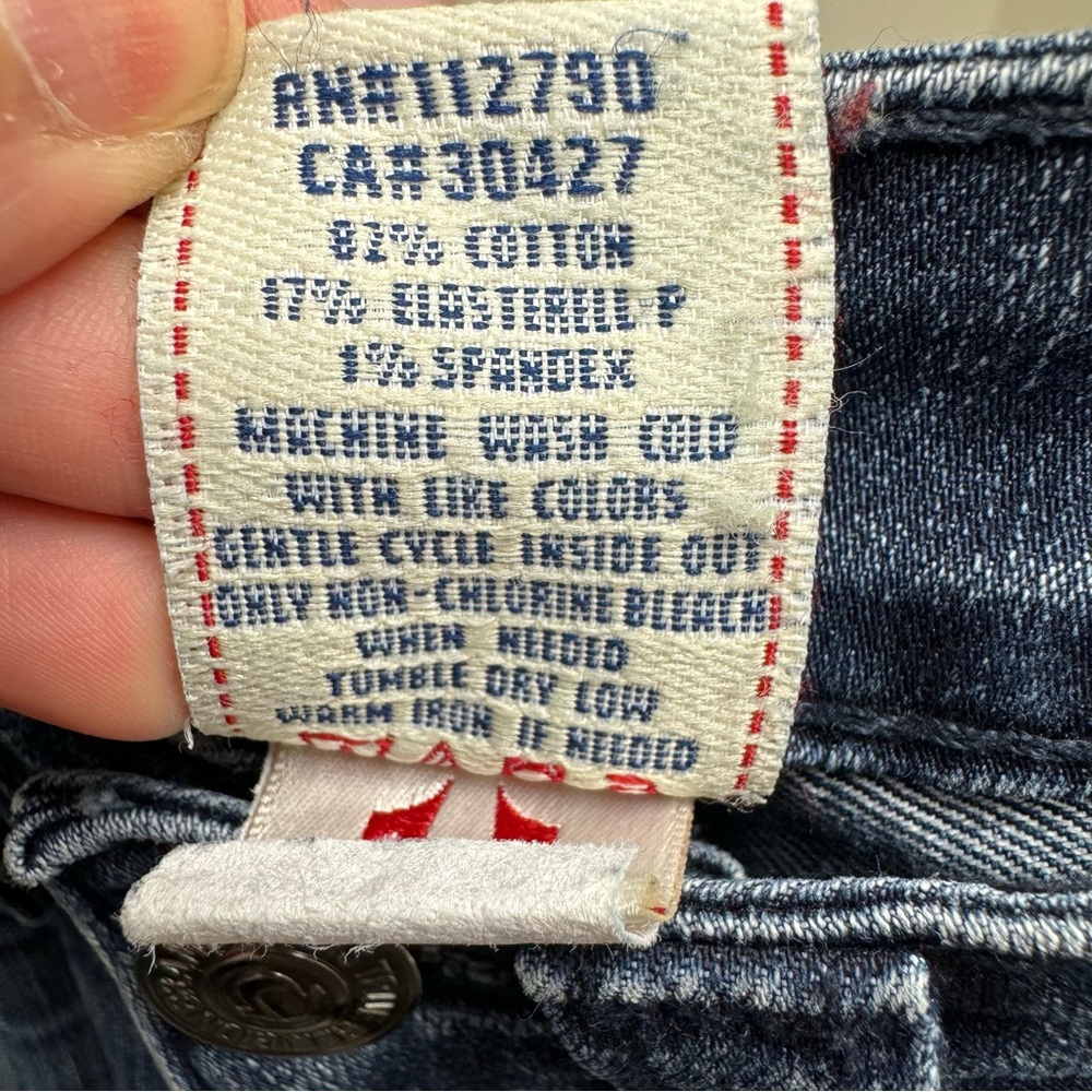 True Religion Dark Wash Straight Leg Jeans - 24/00 - Picture 4 of 4